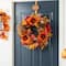 Glitzhome® 24" Fall Sunflower, Pinecone and Berry Wreath